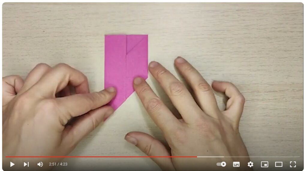 capture d'écran de la chaine YouTube de diagonale Montessori avec des tutoriels d'origami