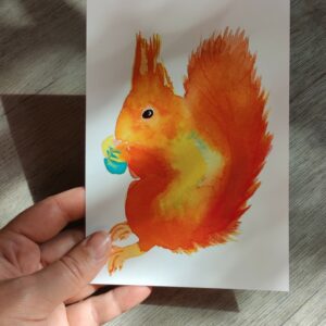 cartes postales – animaux sauvages des cévennes – l’écureuil